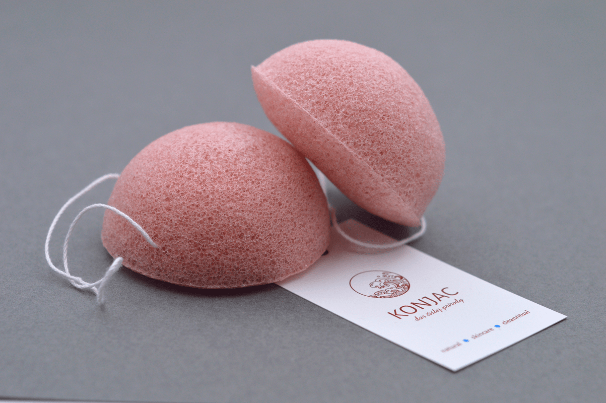 Konjac - Růžová houbička obličejová Obrázek