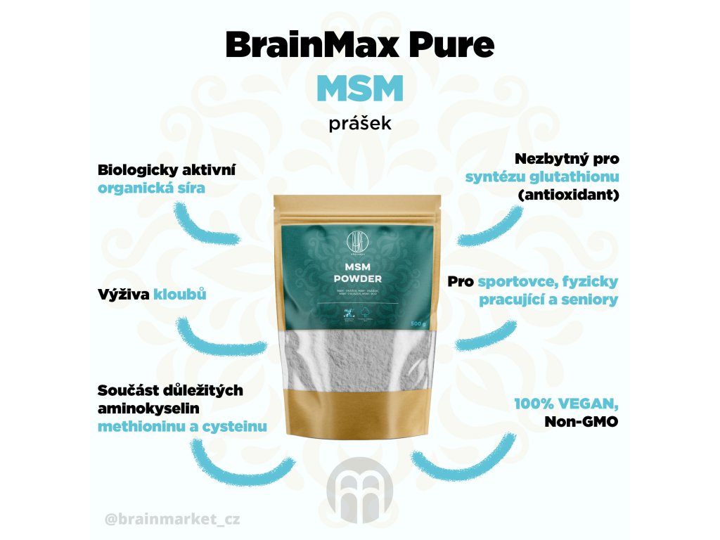 BrainMax Pure MSM prášek, 500 g Obrázek