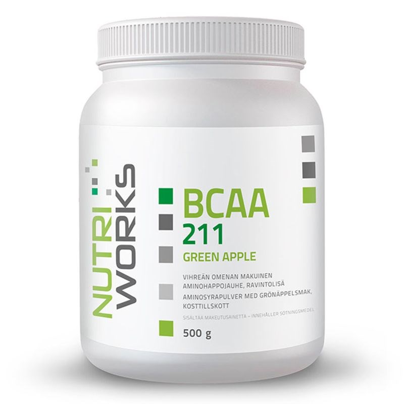 NutriWorks BCAA 2:1:1 500g Zelené jablko Obrázek