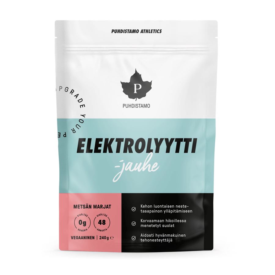 Puhdistamo - Electrolyte Powder 240g red berries Obrázek