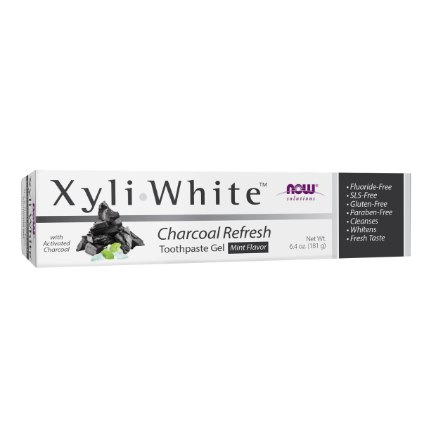 Now® Foods NOW Zubní pasta XyliWhite Charcoal Refresh (s aktivním uhlím), 181g Obrázek