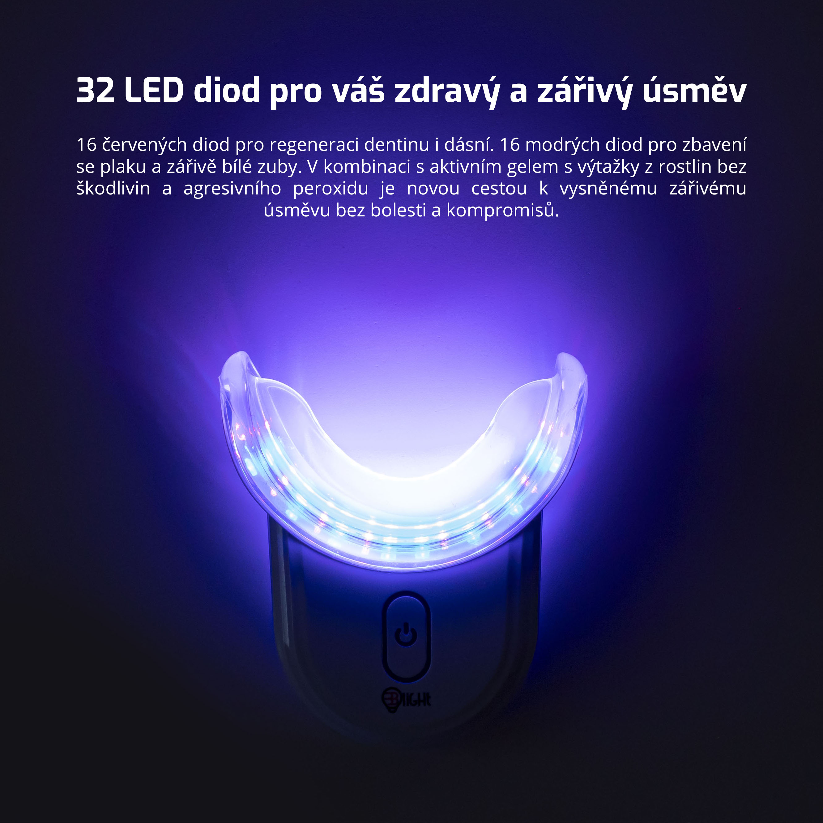 Blight Smile Black, Světelná sada pro bělení zubů Obrázek