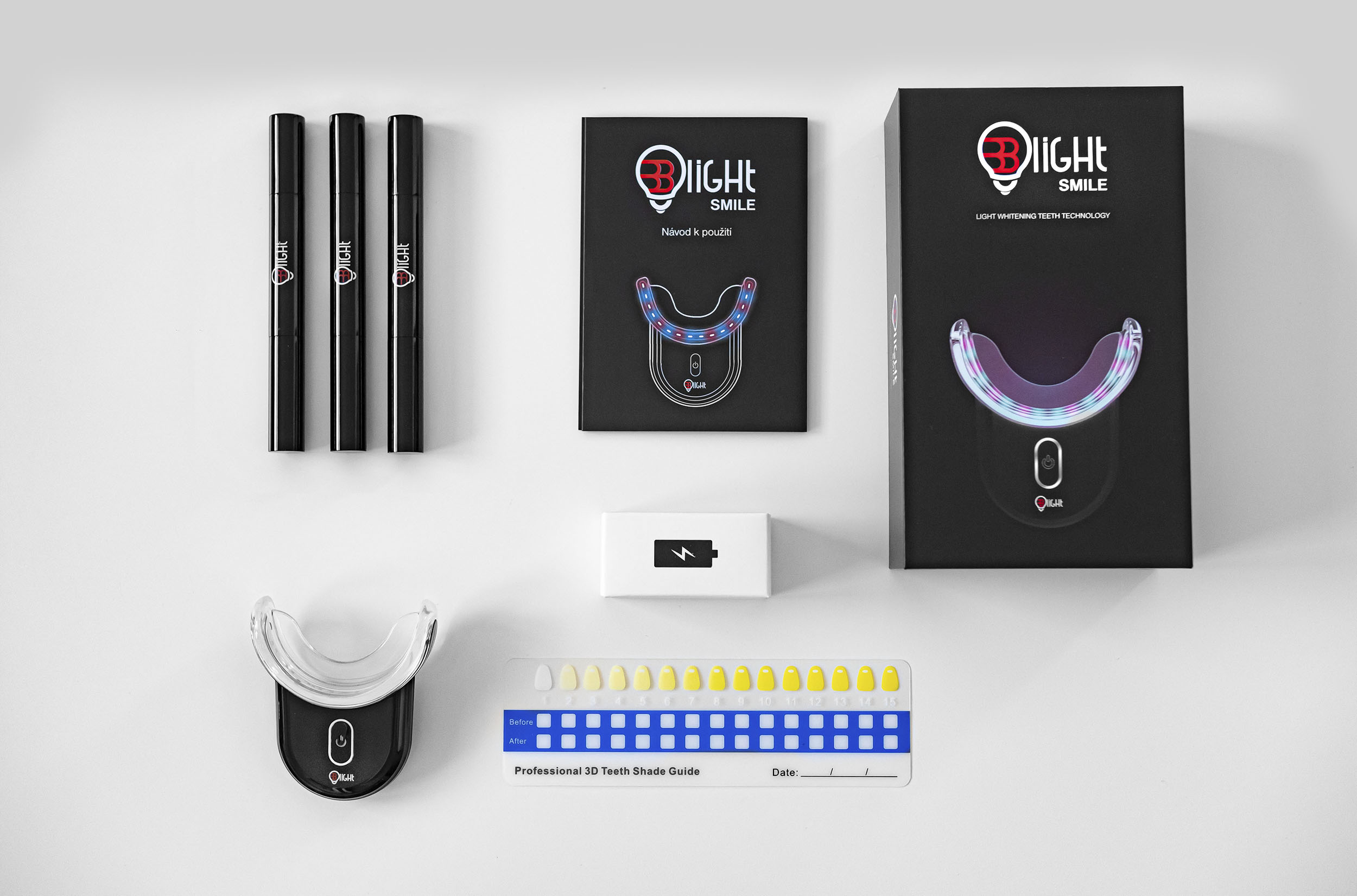 Blight Smile Black, Světelná sada pro bělení zubů Obrázek