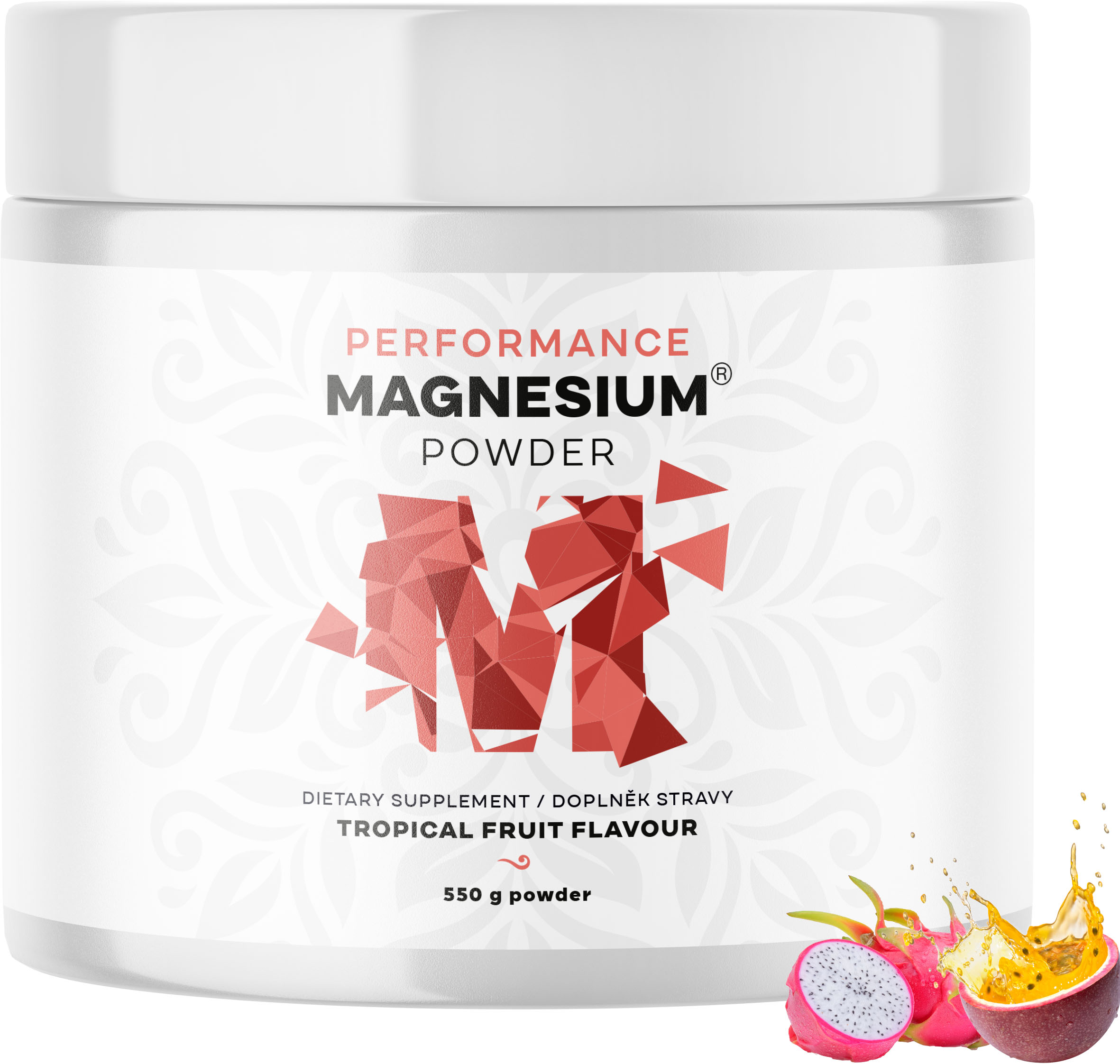 BrainMax Performance Magnesium Powder Pomeranč (hořčík bisglycinát), nová méně sladká verze,  450 g Obrázek