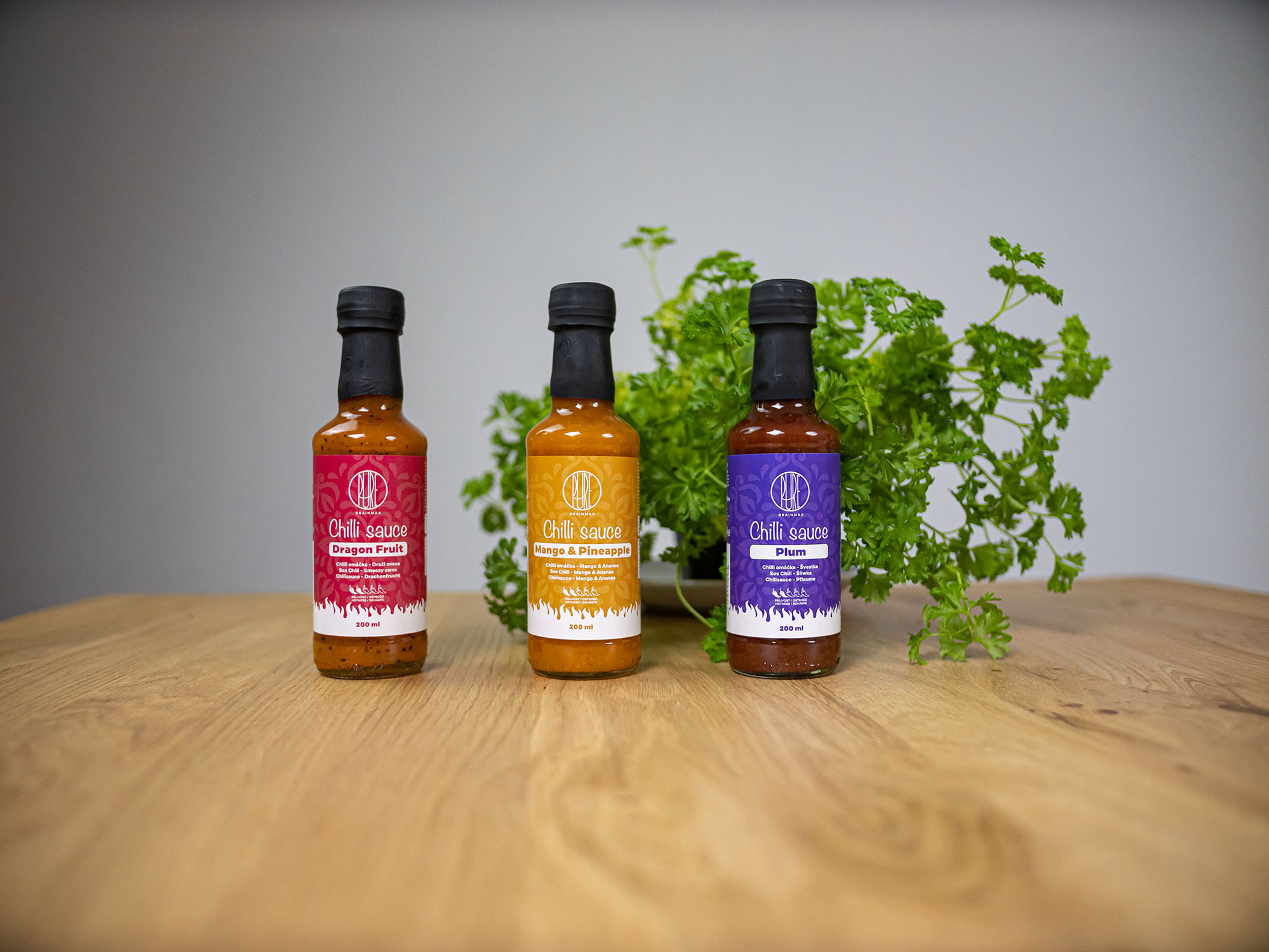 BrainMax Pure Chilli sauce, Dragon Fruit (chilli omáčka, dračí ovoce), 200 ml Obrázek