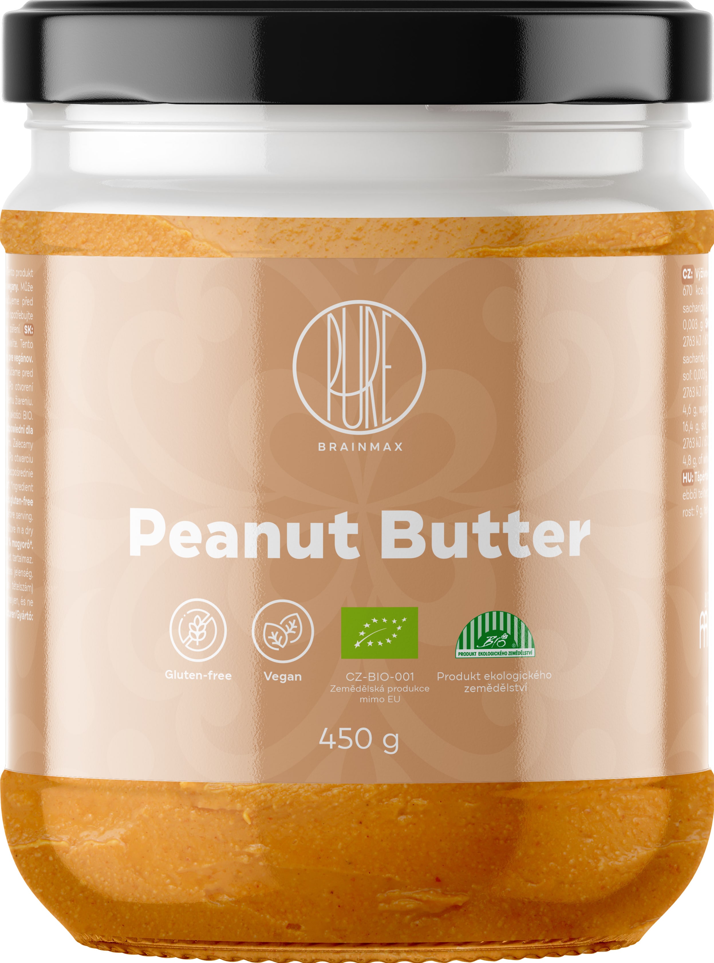 BrainMax Pure 100% Arašídové máslo, BIO, 450 g Obrázek