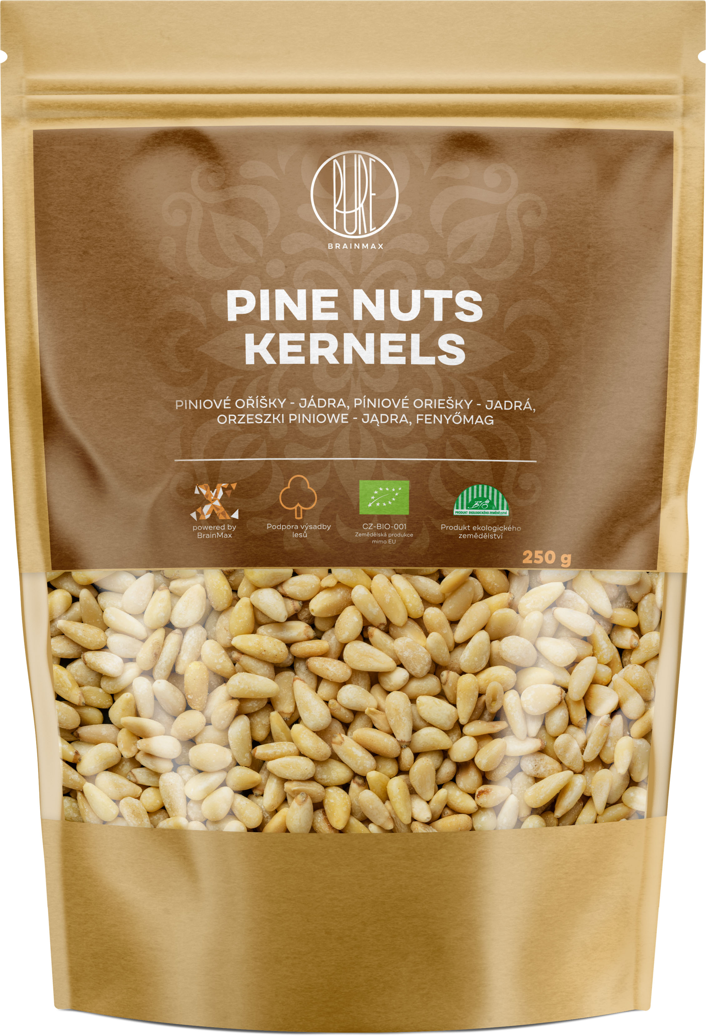 BrainMax Pure Piniové oříšky BIO, 250g Obrázek