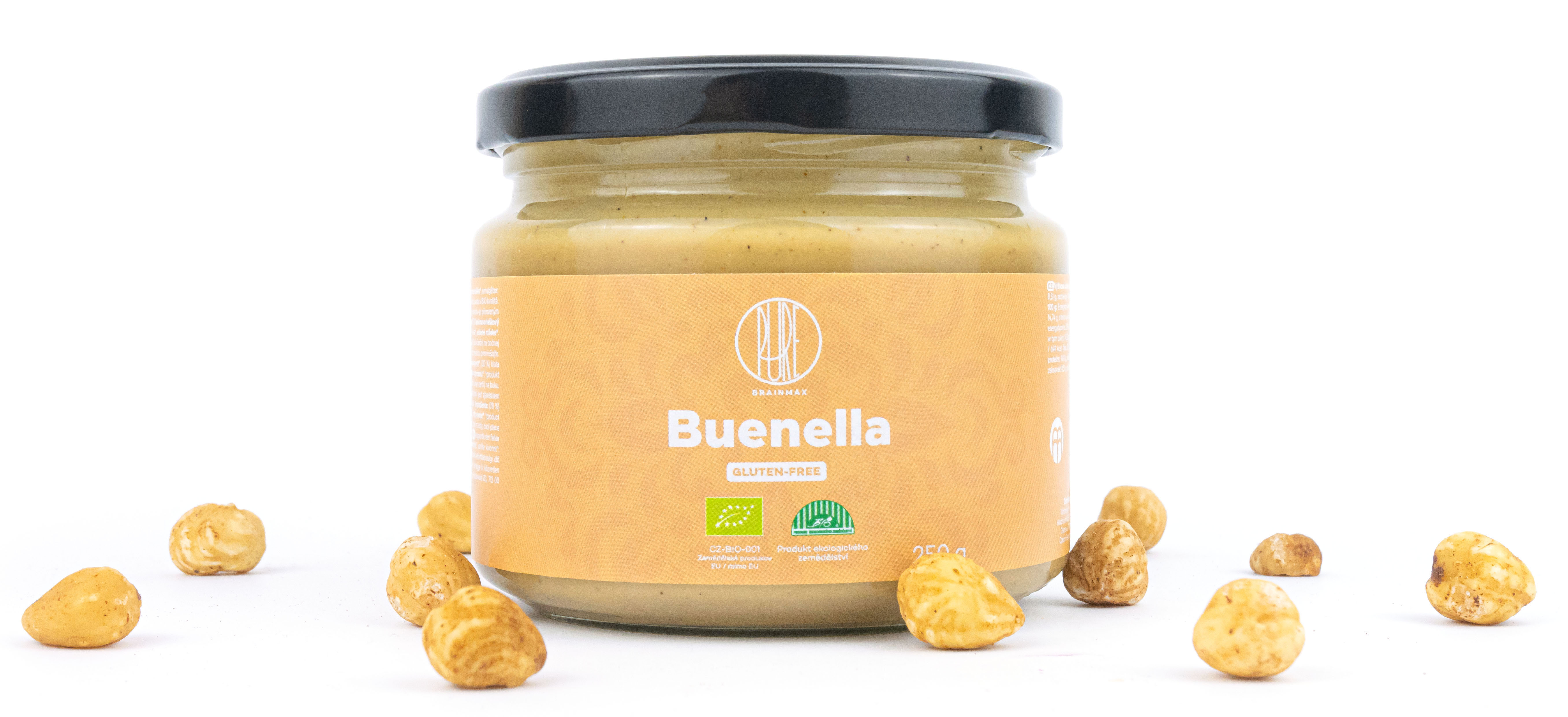 BrainMax Pure Buenella, Lískooříškový krém s bílou čokoládou, BIO, 250 g Obrázek