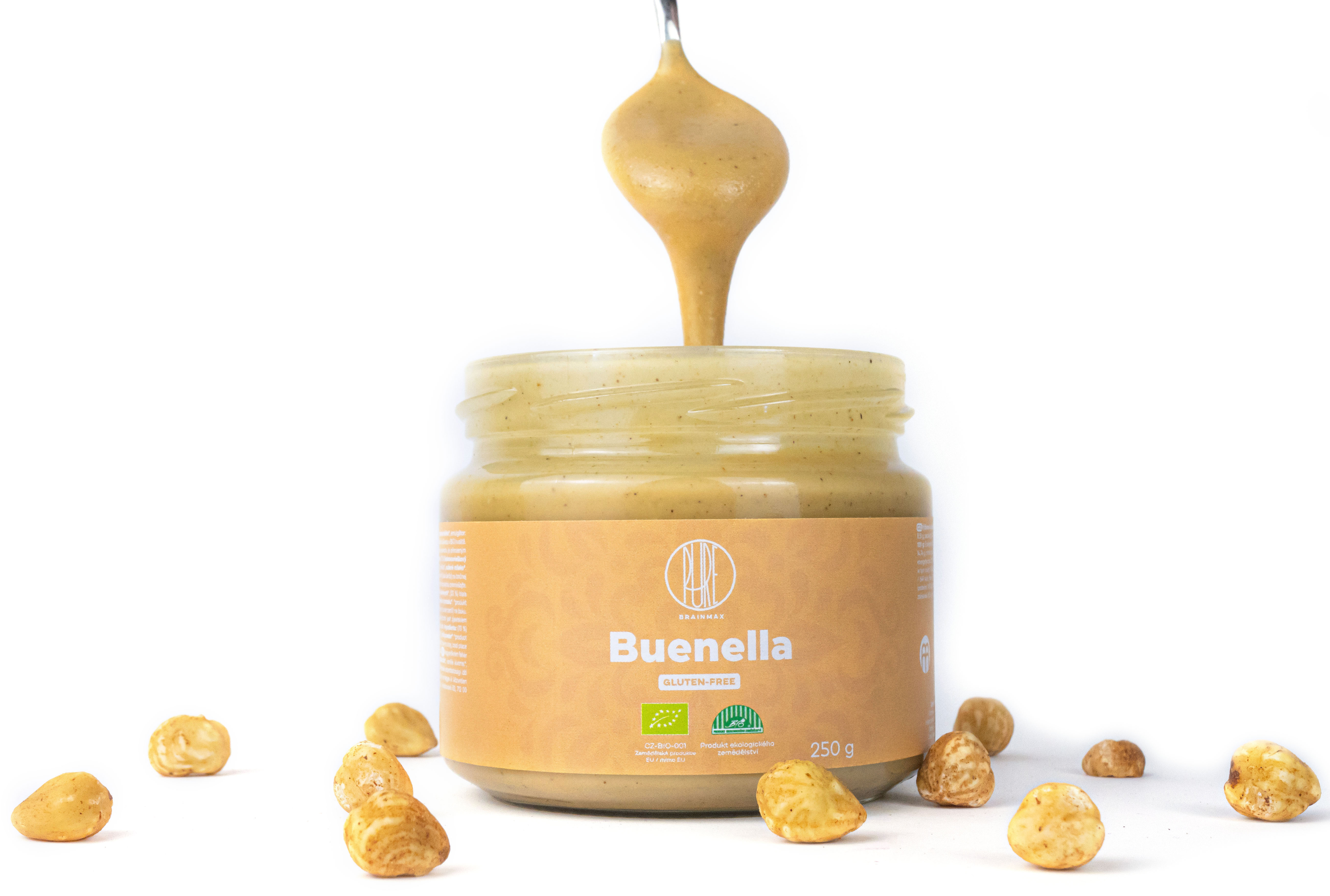 BrainMax Pure Buenella, Lískooříškový krém s bílou čokoládou, BIO, 250 g Obrázek