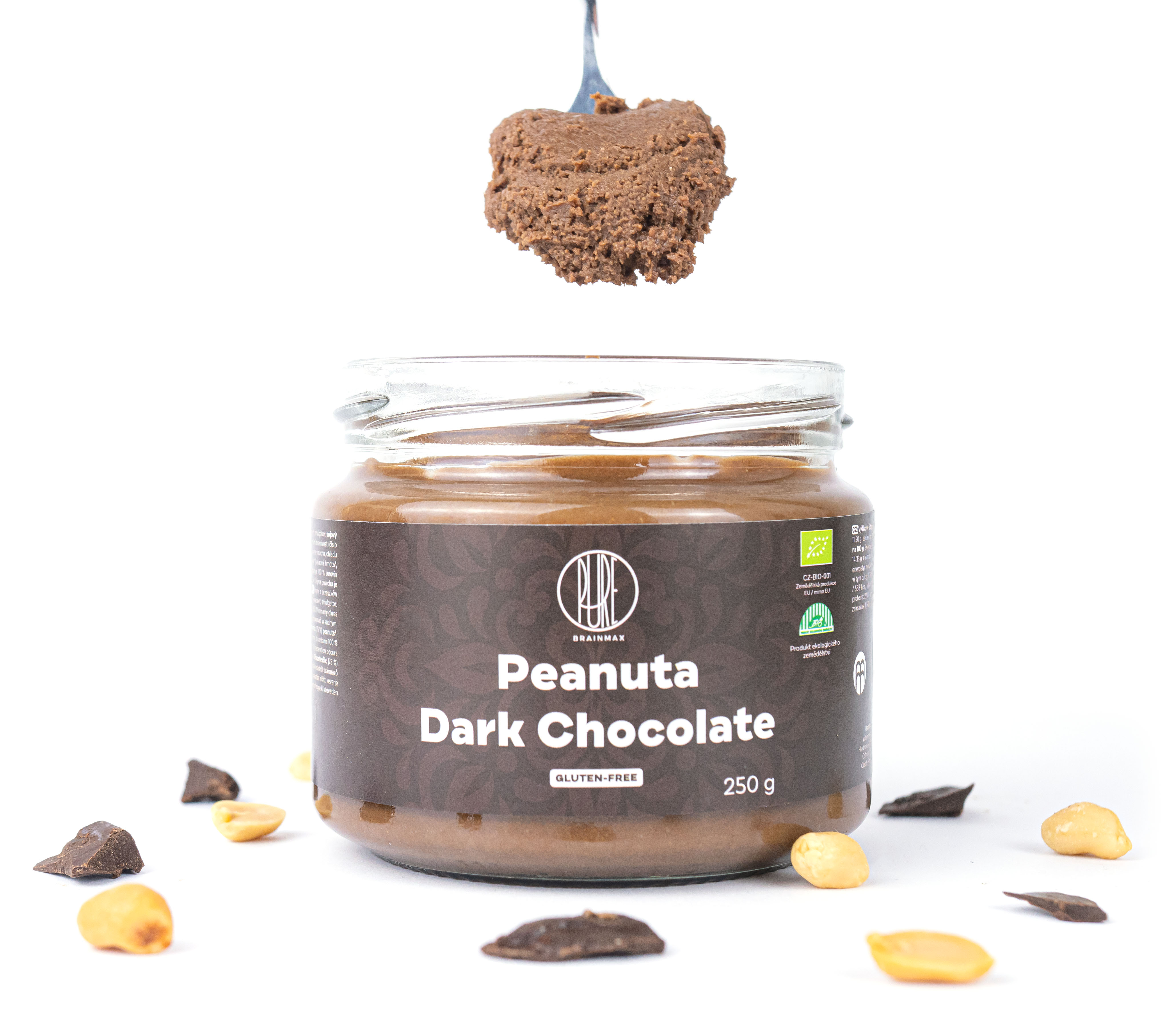 BrainMax Pure Peanuta, Hořká čokoláda, BIO, 30 g Obrázek