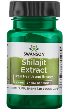 Swanson Shilajit Extrakt - 100 mg, 30 kapslí Obrázek