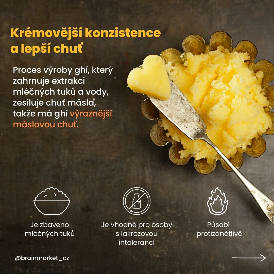 BrainMax Pure Ghee, přepuštěné máslo GHÍ, BIO, 340 ml Obrázek
