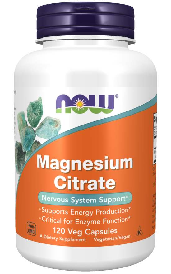 Now® Foods NOW Magnesium Citrate (hořčík citrát), 400 mg, 120 rostlinných kapslí Obrázek
