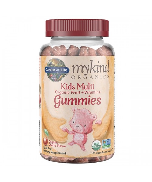 Garden of life Mykind Multivitamin Kids gummy Cherry, multivitamín pro děti, třešeň, 120 gumových bonbónů Obrázek