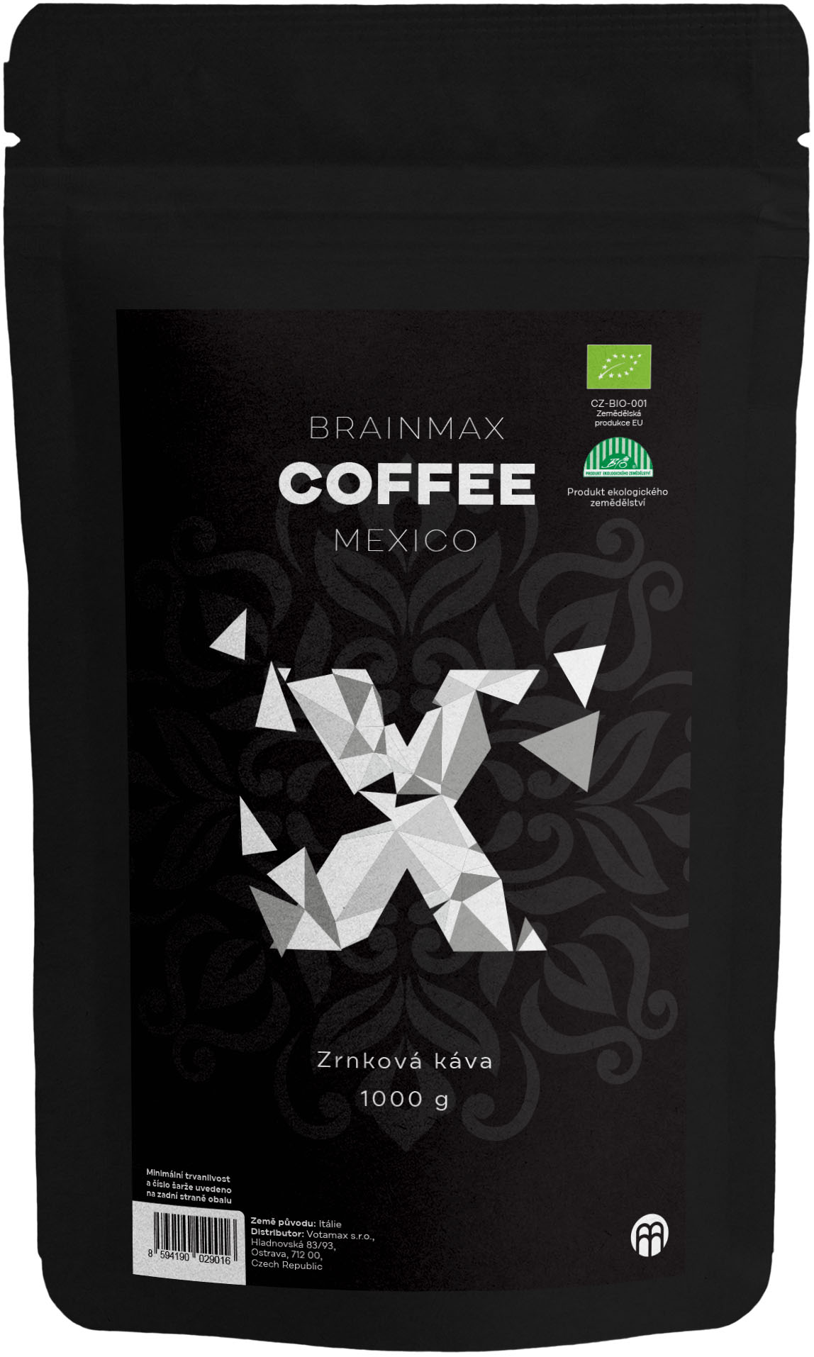 BrainMax Coffee Mexico, zrnková káva, BIO, 1000 g Obrázek