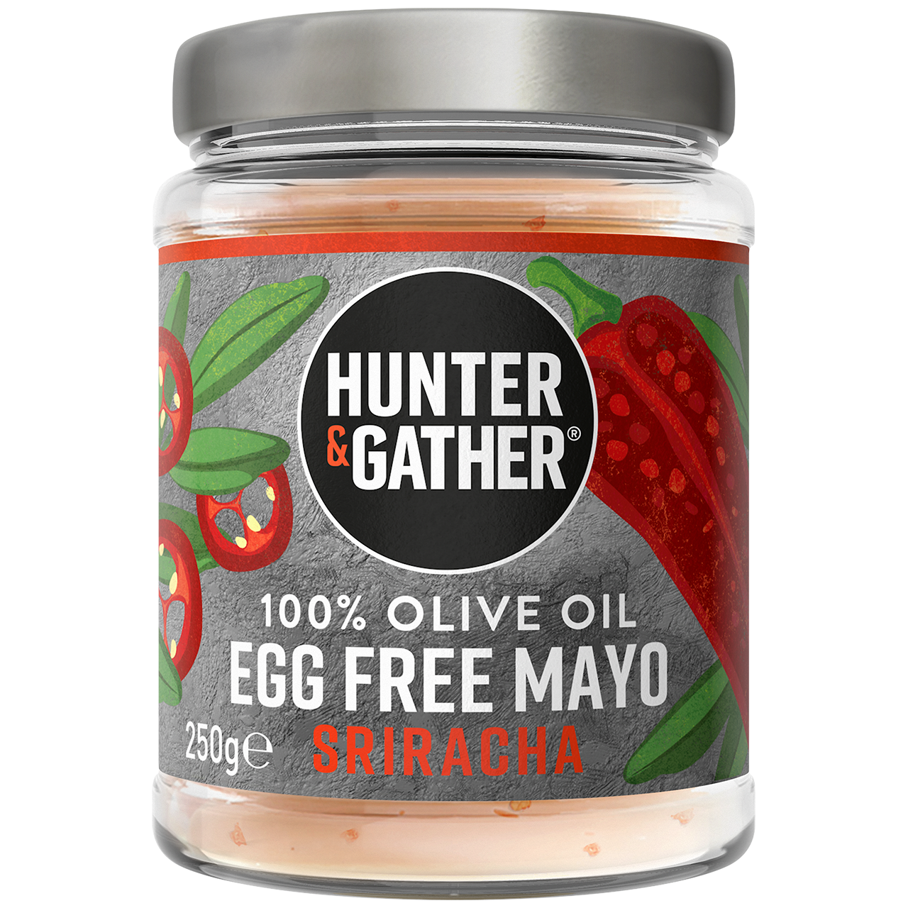 HUNTER & GATHER - Olivová vegan majonéza - Sriracha chilli, 250 g Obrázek