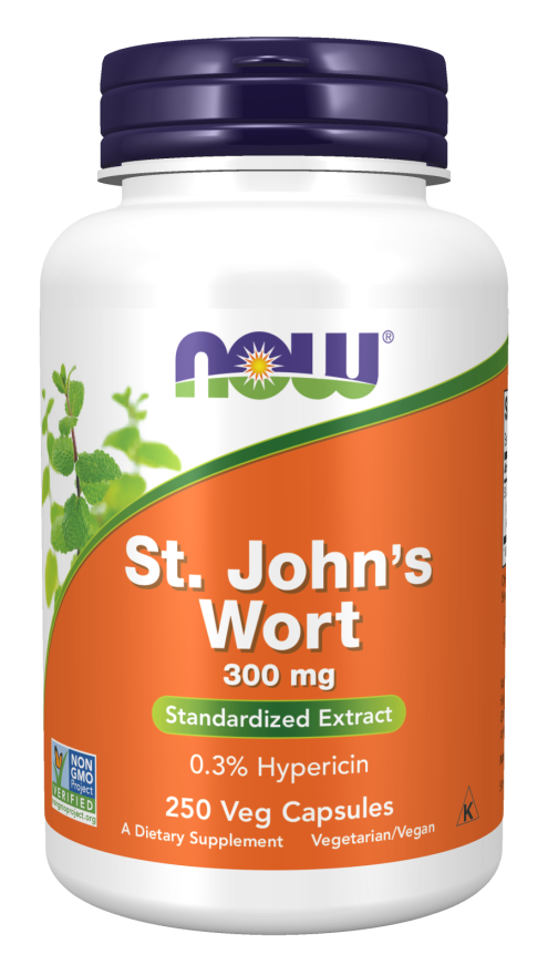 Now® Foods NOW St. John's Wort (Třezalka tečkovaná), 300 mg, 250 rostlinných kapslí Obrázek