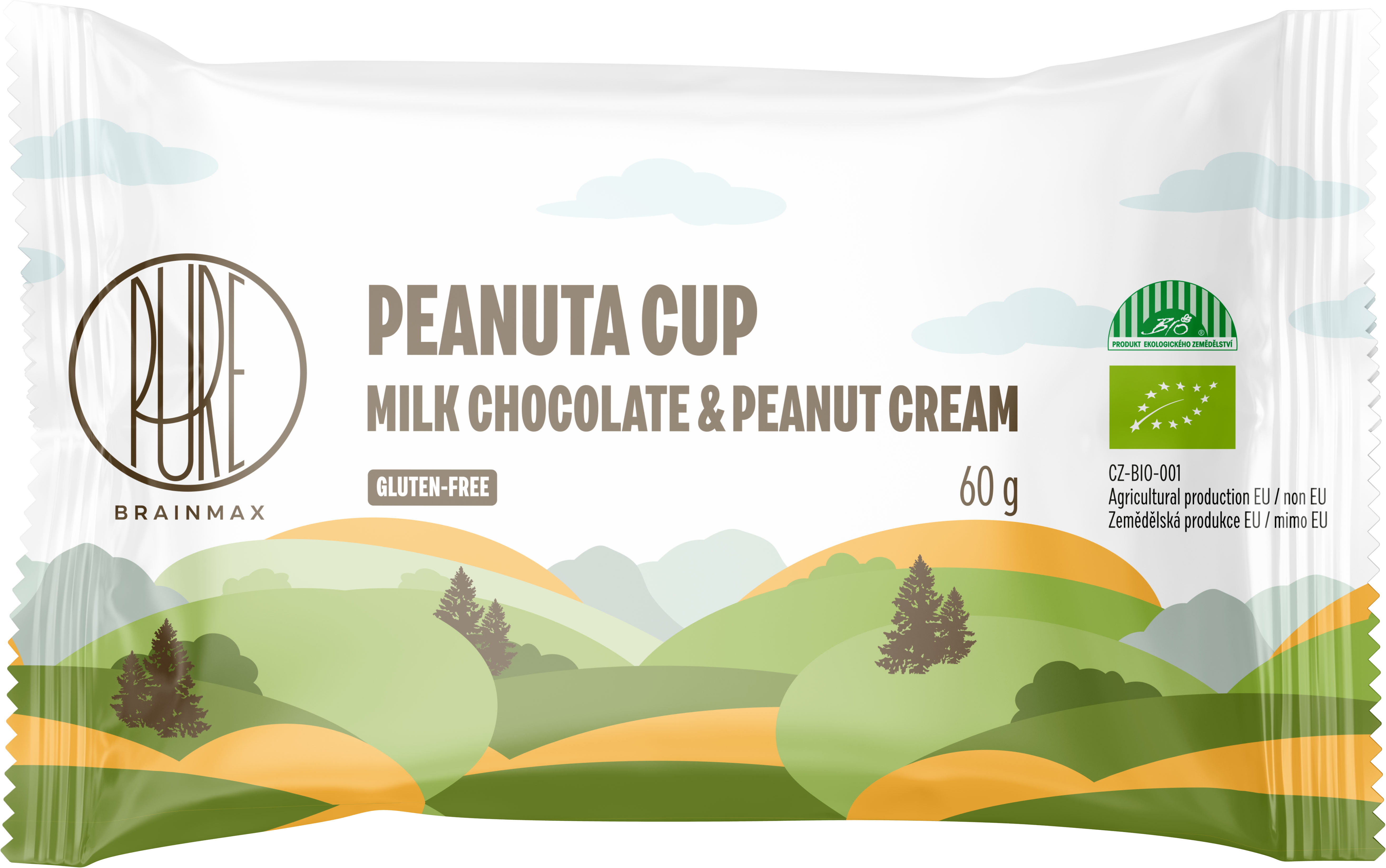 BrainMax Pure Peanuta Cup, Čoko košíček s arašídovým krémem, BIO, 60 g Obrázek