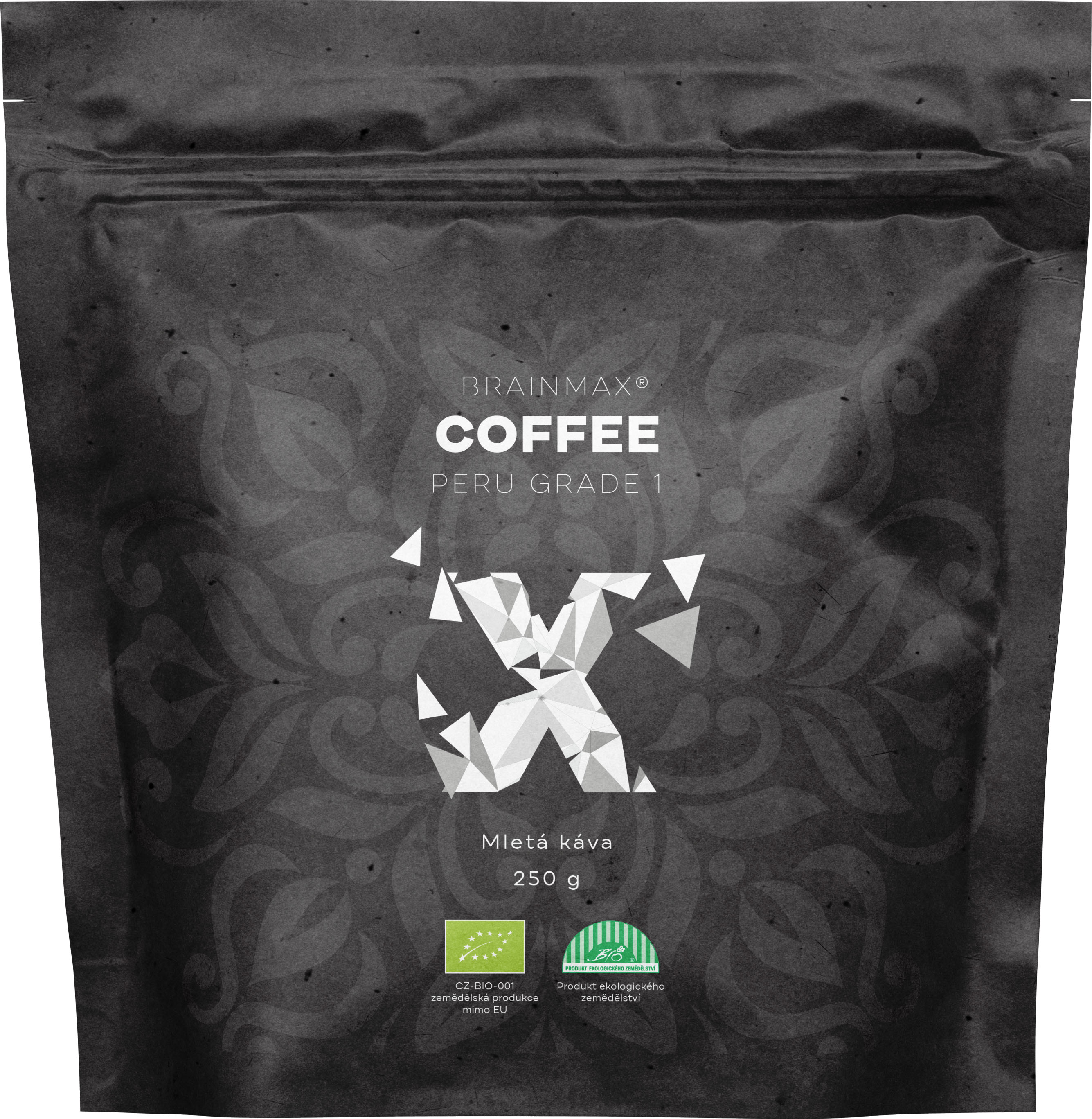 BrainMax Coffee Káva Peru Grade 1, mletá, BIO, 250 g Obrázek