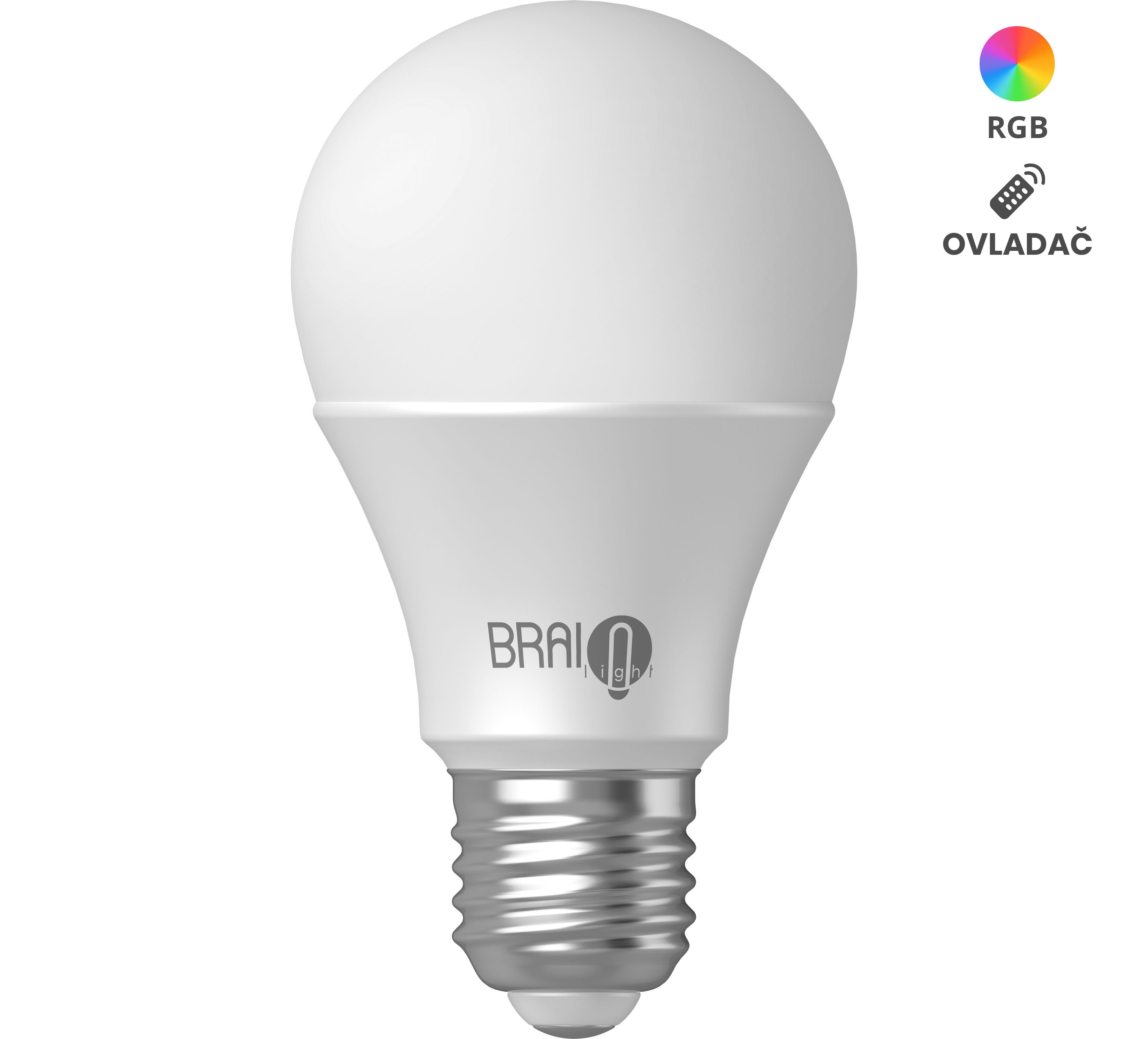 Chytrá žárovka BrainLight LED, závit E27, 8,5W, s ovladačem, stmívatelná Obrázek