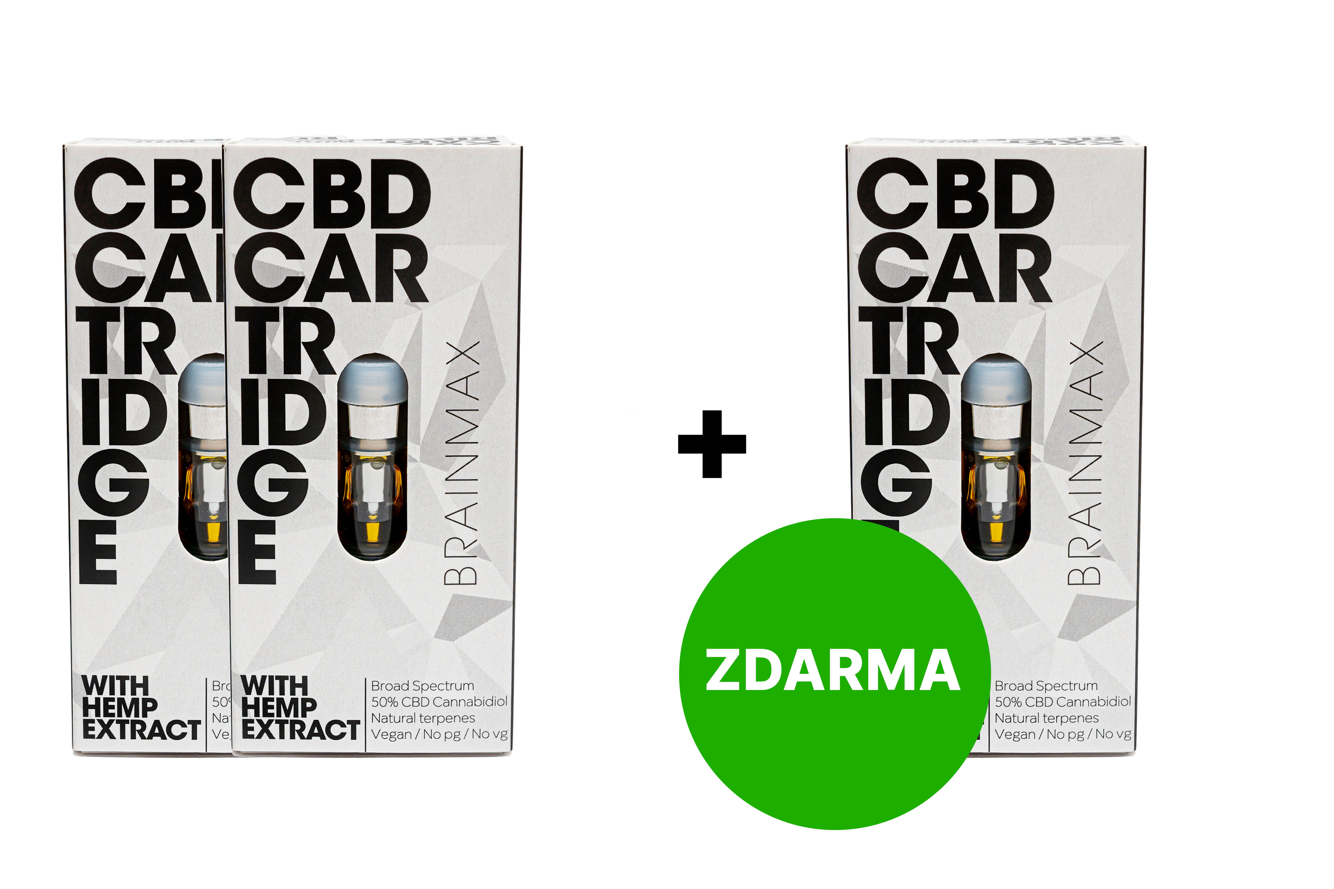 BrainMax CéBéDé Cartridge STRONG, náplň do CéBéDé Pen Vaporizéru, 0,5 ml, 50% Obrázek