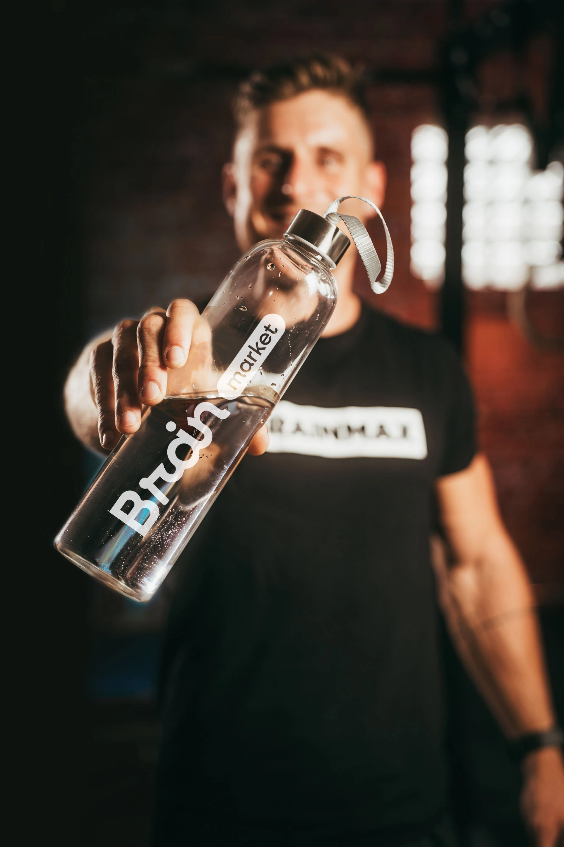 BrainMax Pure Skleněná láhev, 1 l Obrázek