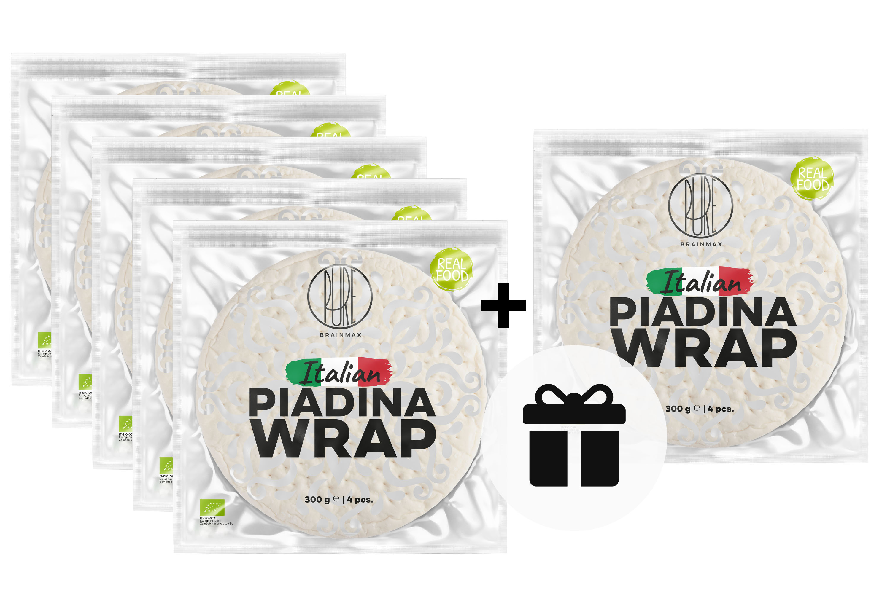 BrainMax Pure Piadina Wrap BIO, 4 ks Obrázek