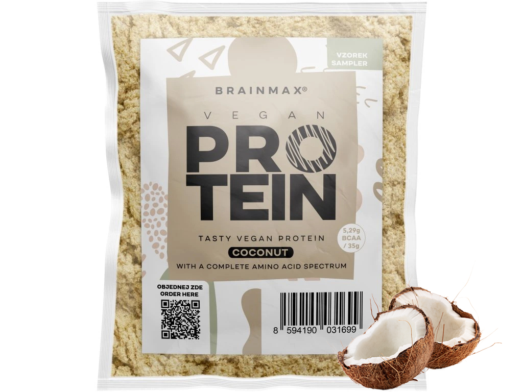 BrainMax Vegan protein, Kokos, 35 g Obrázek