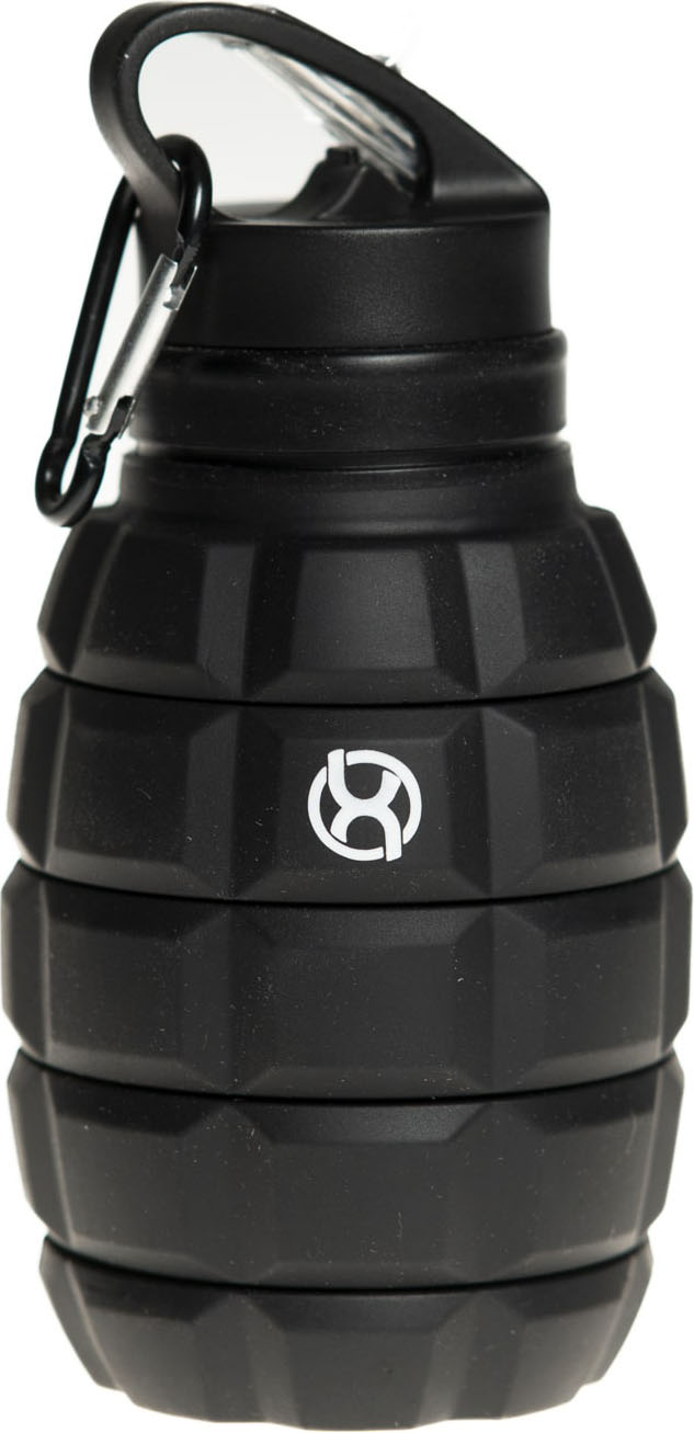 BrainMax Grenade bottle, skládací silikonová lahev na vodu, 580 ml Barva: Zářivě zelená Obrázek