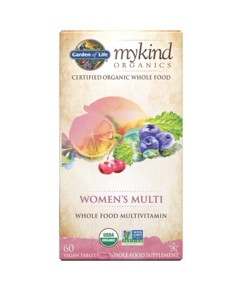 Garden of life Mykind Organics Women's Multi, multivitamín pro ženy, 60 rostlinných tablet Obrázek