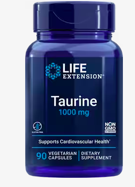 Life Extension Taurine, taurin, 1000 mg, 90 rostlinných kapslí Obrázek