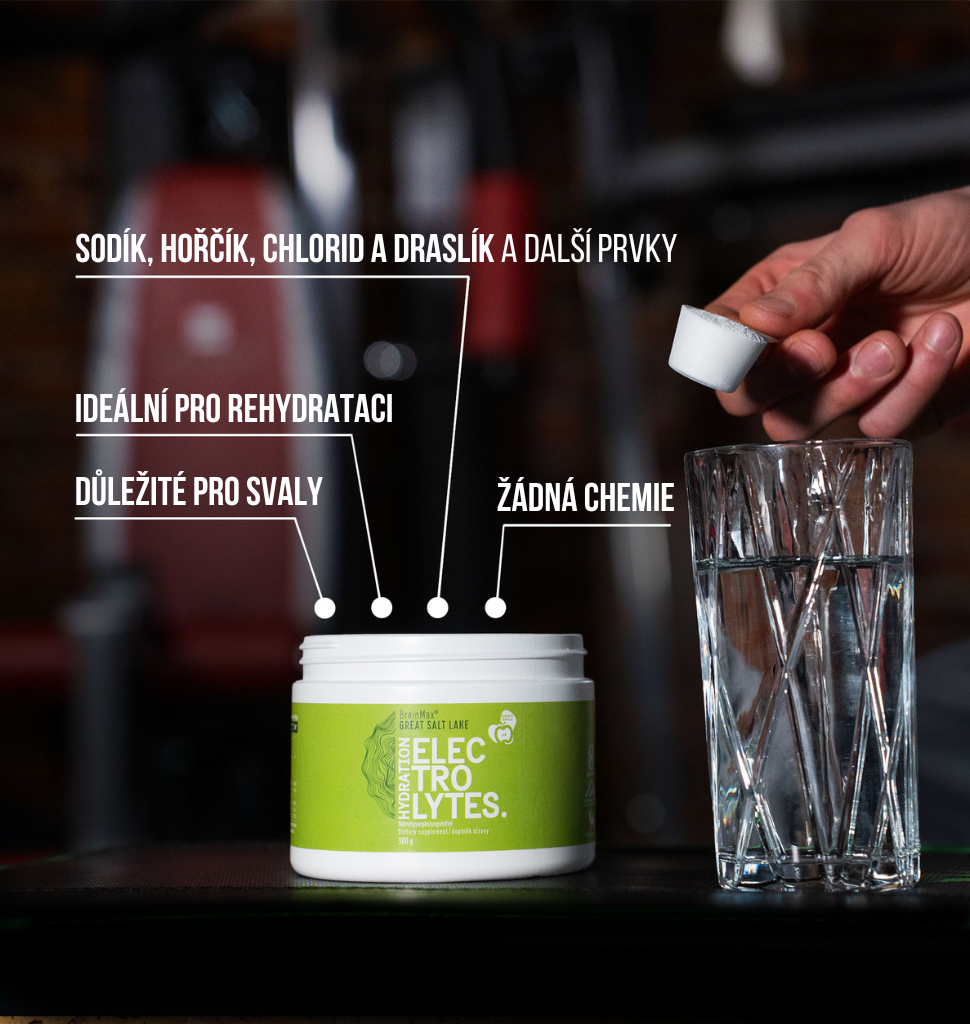 BrainMax Hydration electrolytes, hydratační elektrolyty, jablko, 300 g Obrázek