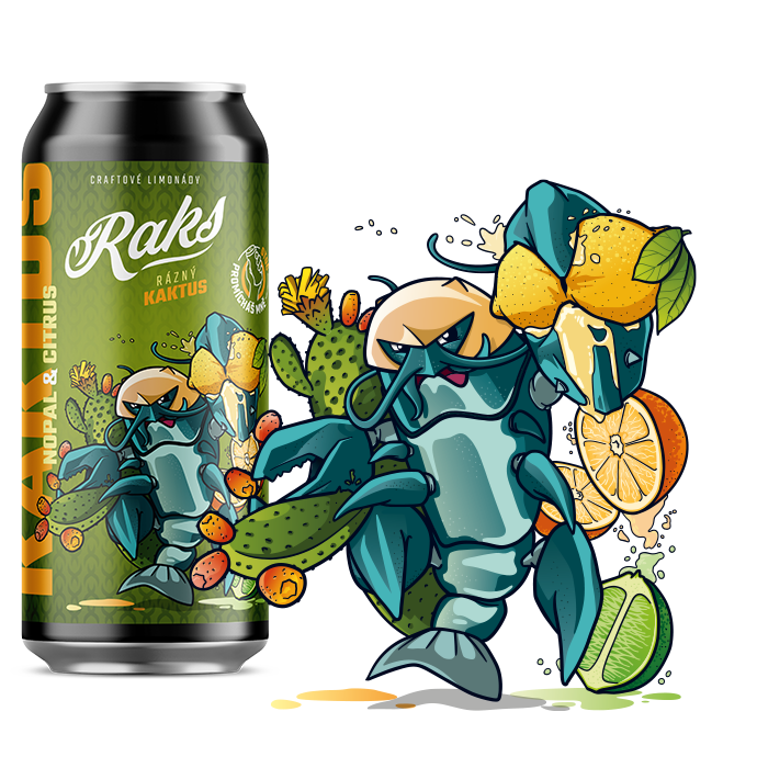 Raks - Rázný Kaktus Citrus Nopal, 500 ml Obrázek