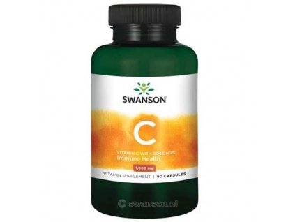 Swanson Vitamin C with Rose Hips 1000mg 90 Capsules