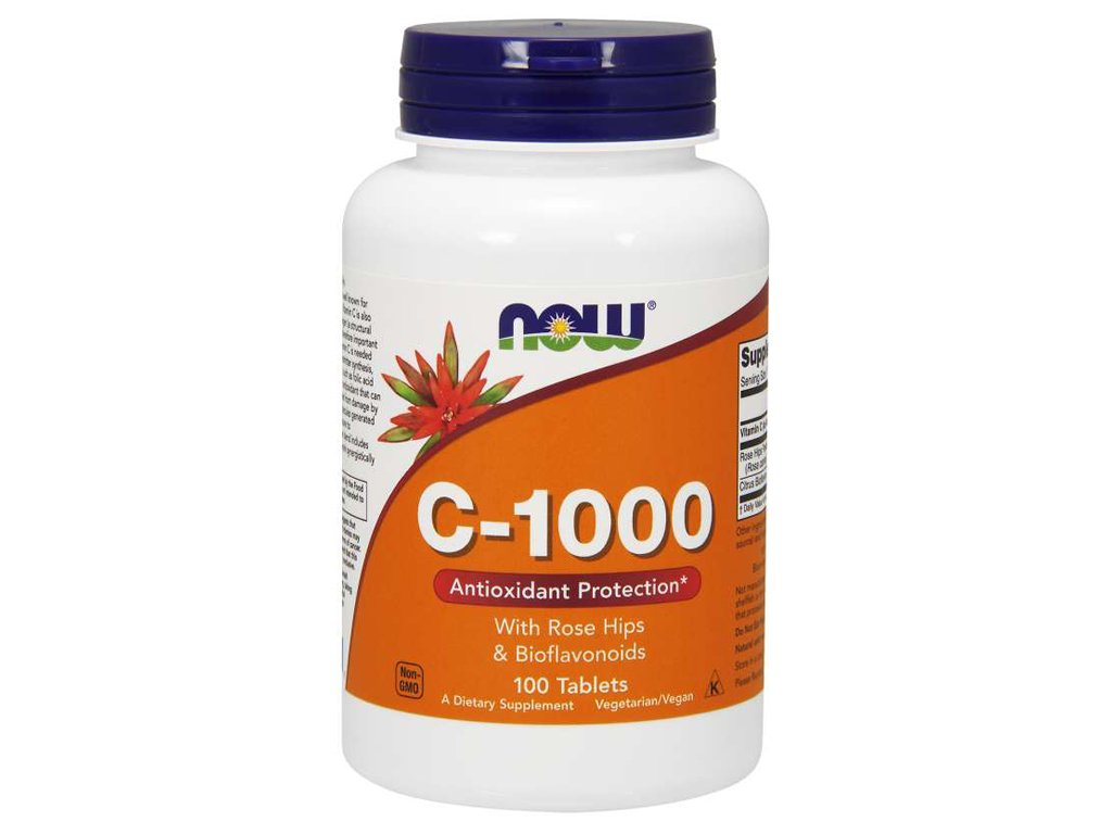 Now® Foods NOW Vitamin C-1000 s bioflavonoidy a šípkem, 100 tablet Obrázek
