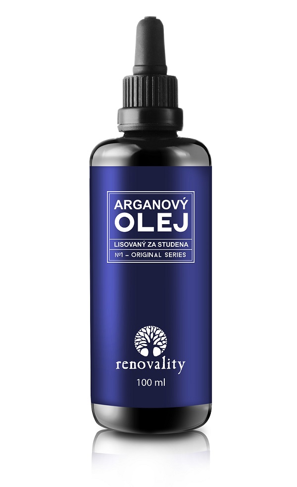 Renovality - Arganový olej za studena lisovaný, 100ml s pumpičkou Obrázek