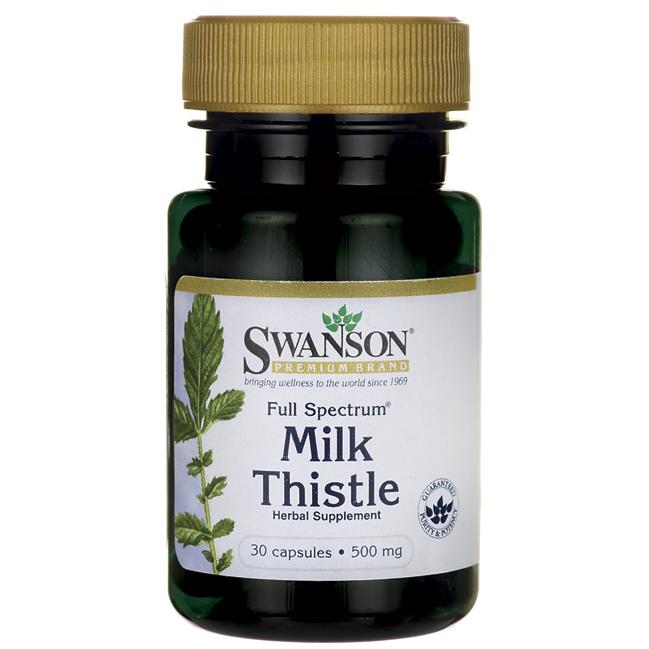 Swanson Full Spectrum Milk Thistle (Ostropestřec mariánský), 30 kapslí Obrázek