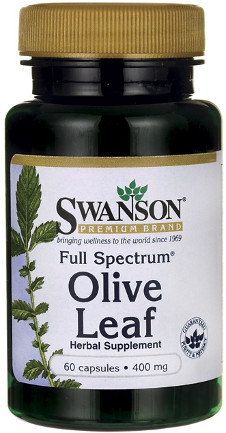 Swanson Full Spectrum Olive Leaf, 400mg (Extrakt z olivových listů), 60 kapslí Obrázek