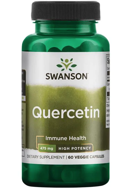 Swanson High Potency Quercetin (Vyššia účinnosť Quercetin), 475 mg, 60 rastlinných kapsúl Obrázek