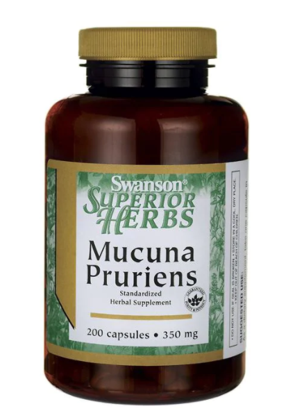 Swanson Mucuna Pruriens Extrakt (Sametové fazole), 350 mg, 200 kapslí Obrázek