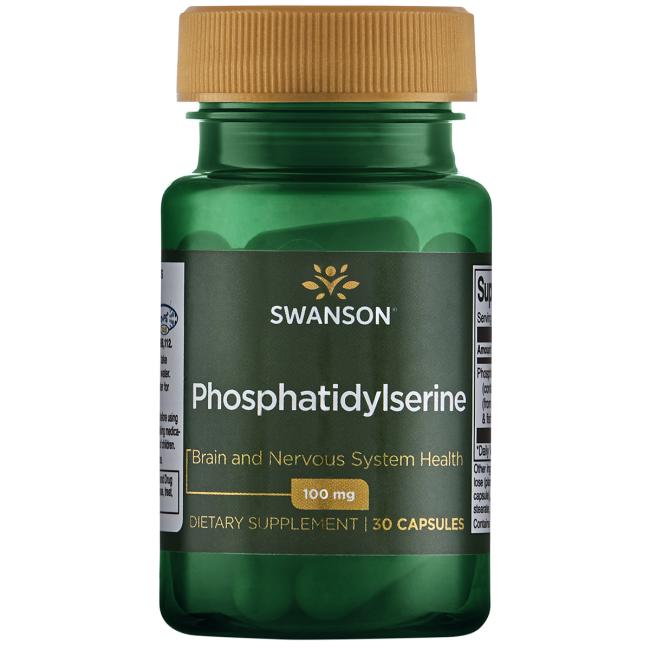 Swanson Phosphatidylserine (fosfatidylserin) 100 mg, 30 softgels Obrázek
