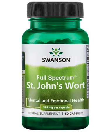 Swanson St. John's Wort (Třezalka tečkovaná), 375 mg, 60 kapslí Obrázek