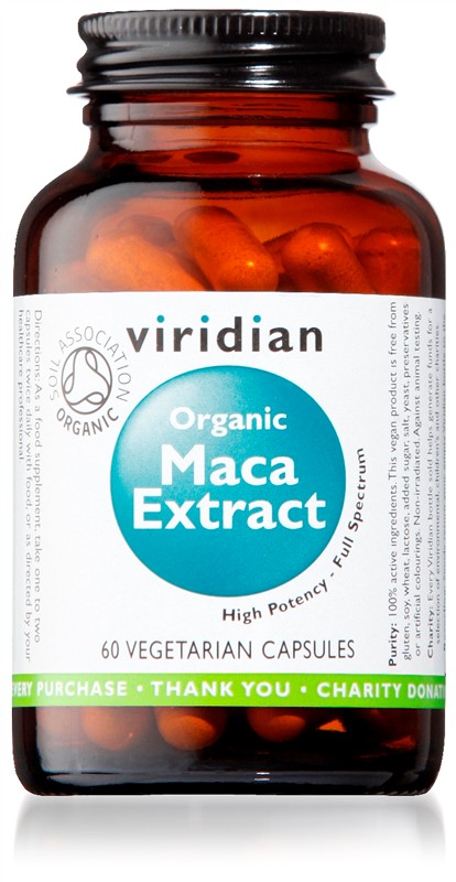 Viridian Maca Extract 60 kapslí Organic Obrázek