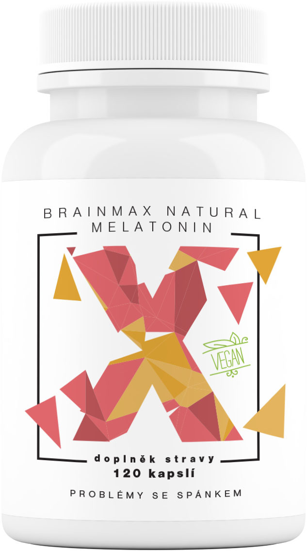 BrainMax Natural Melatonin, 120 rostlinných kapslí Obrázek