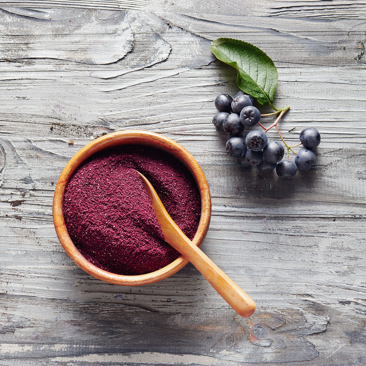 BrainMax Pure Arónie, černý jeřáb prášek, BIO, 200 g Obrázek