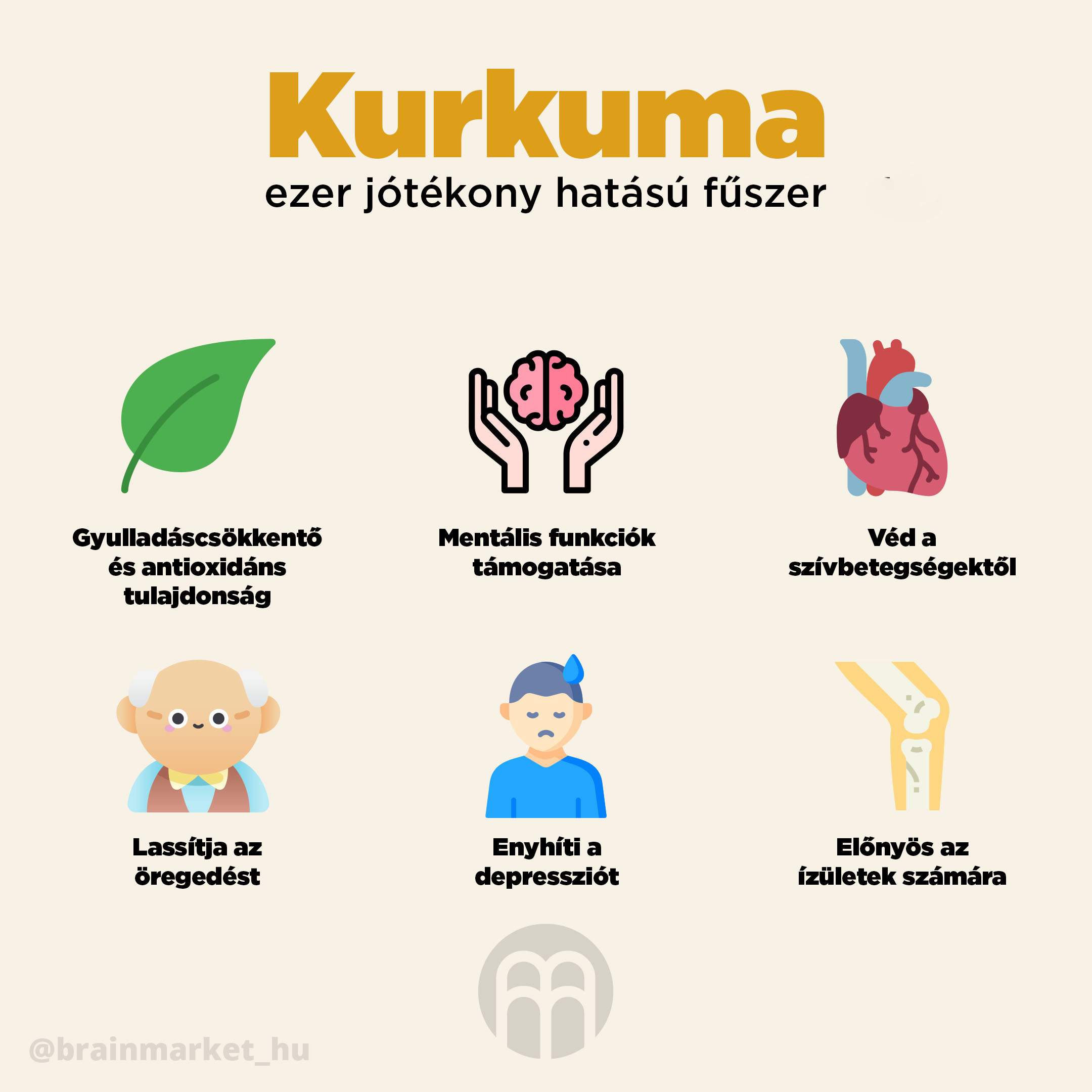 BrainMax Pure Kurkuma BIO prášek, 100 g Obrázek