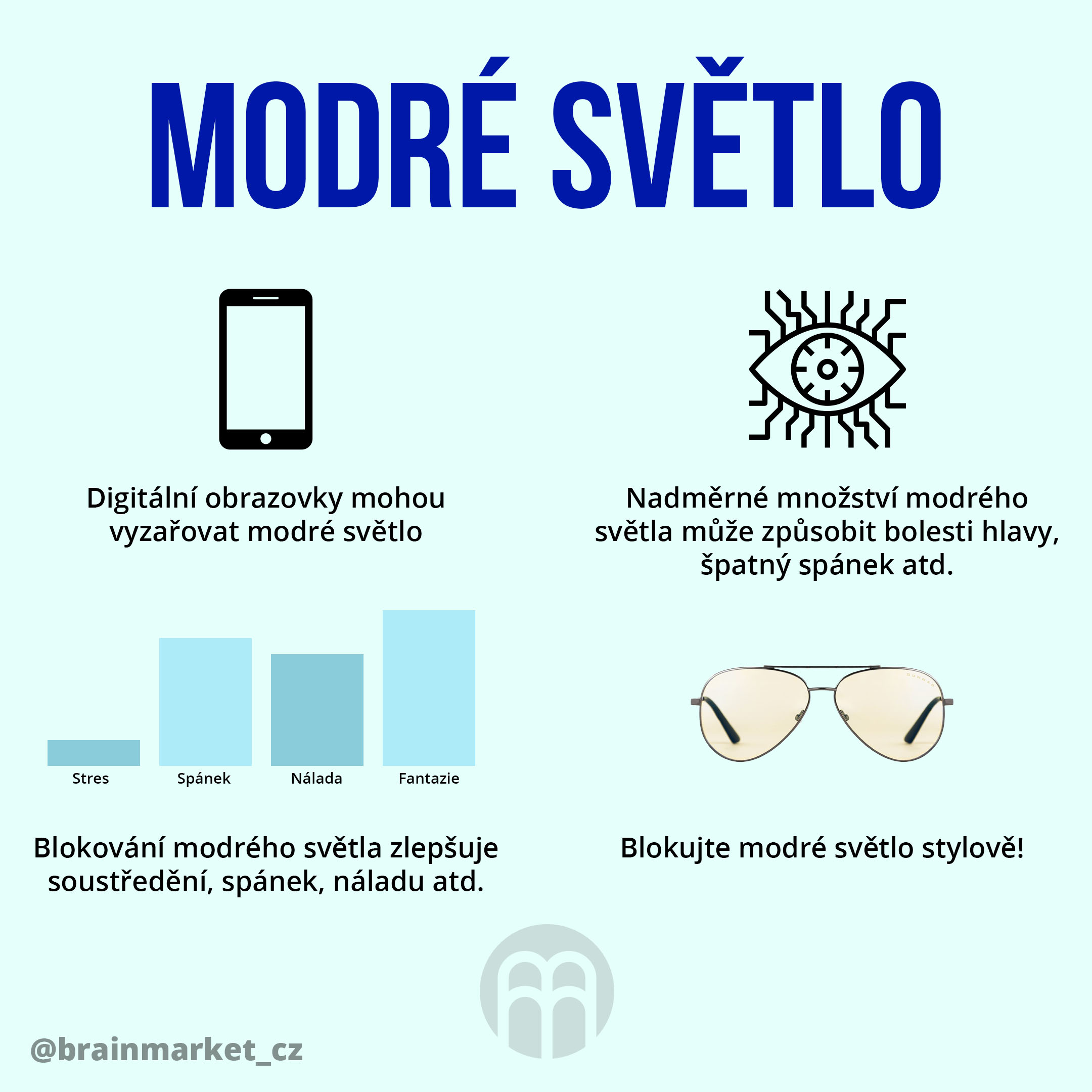 BrainMax BrainMarket brýle blokující 25% modrého světla, Swing Obrázek