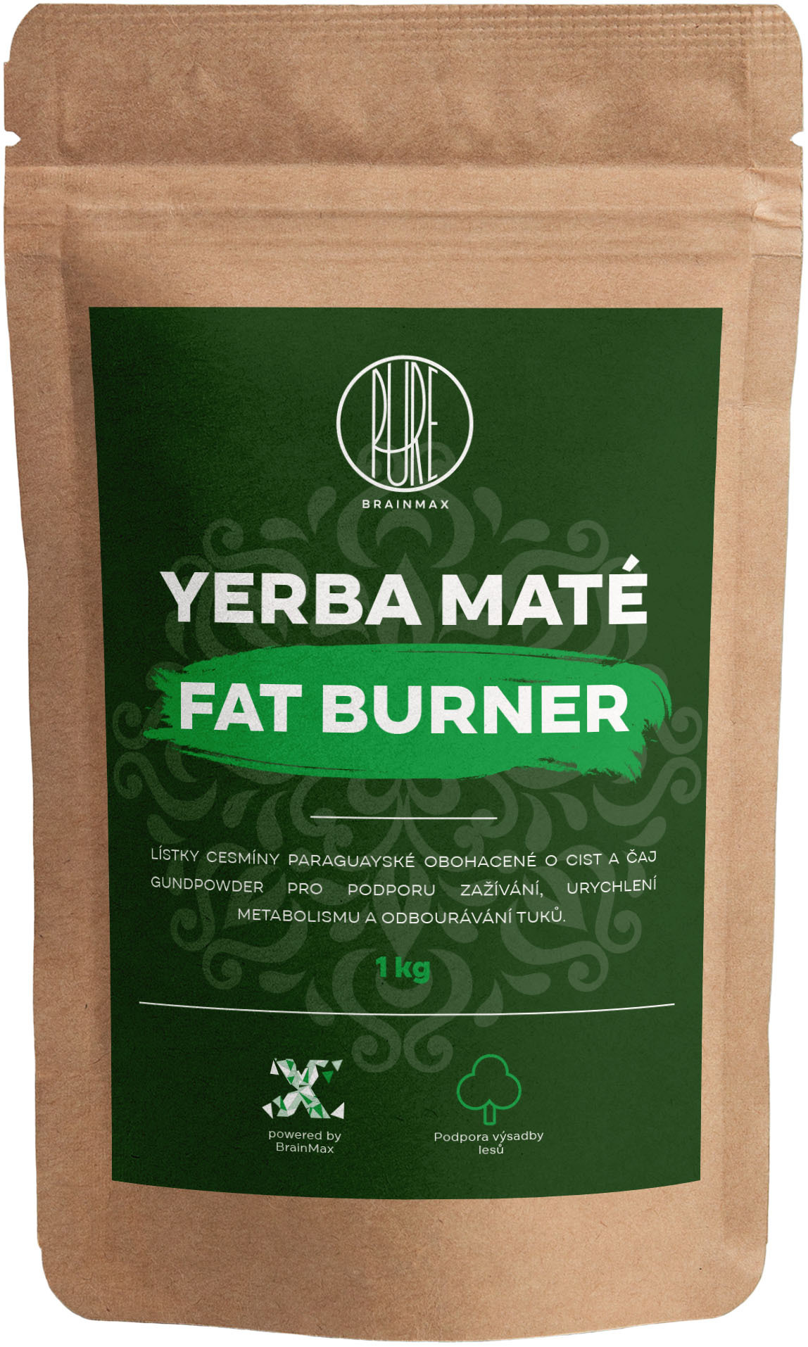 BrainMax Pure Yerba Maté, Fat Burner 1000 g Obrázek