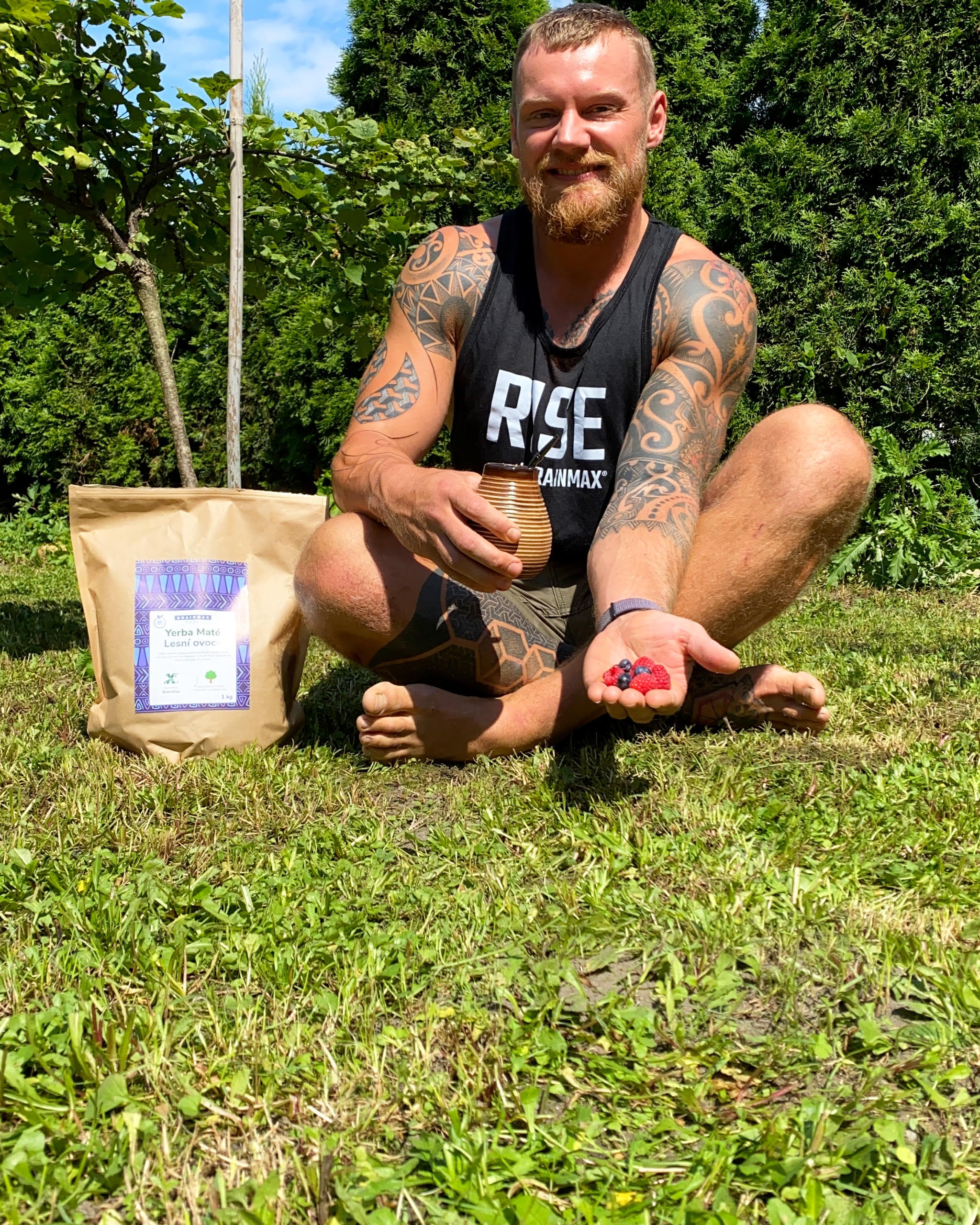 BrainMax Pure Yerba Maté, Lesní ovoce, 1000 g Obrázek