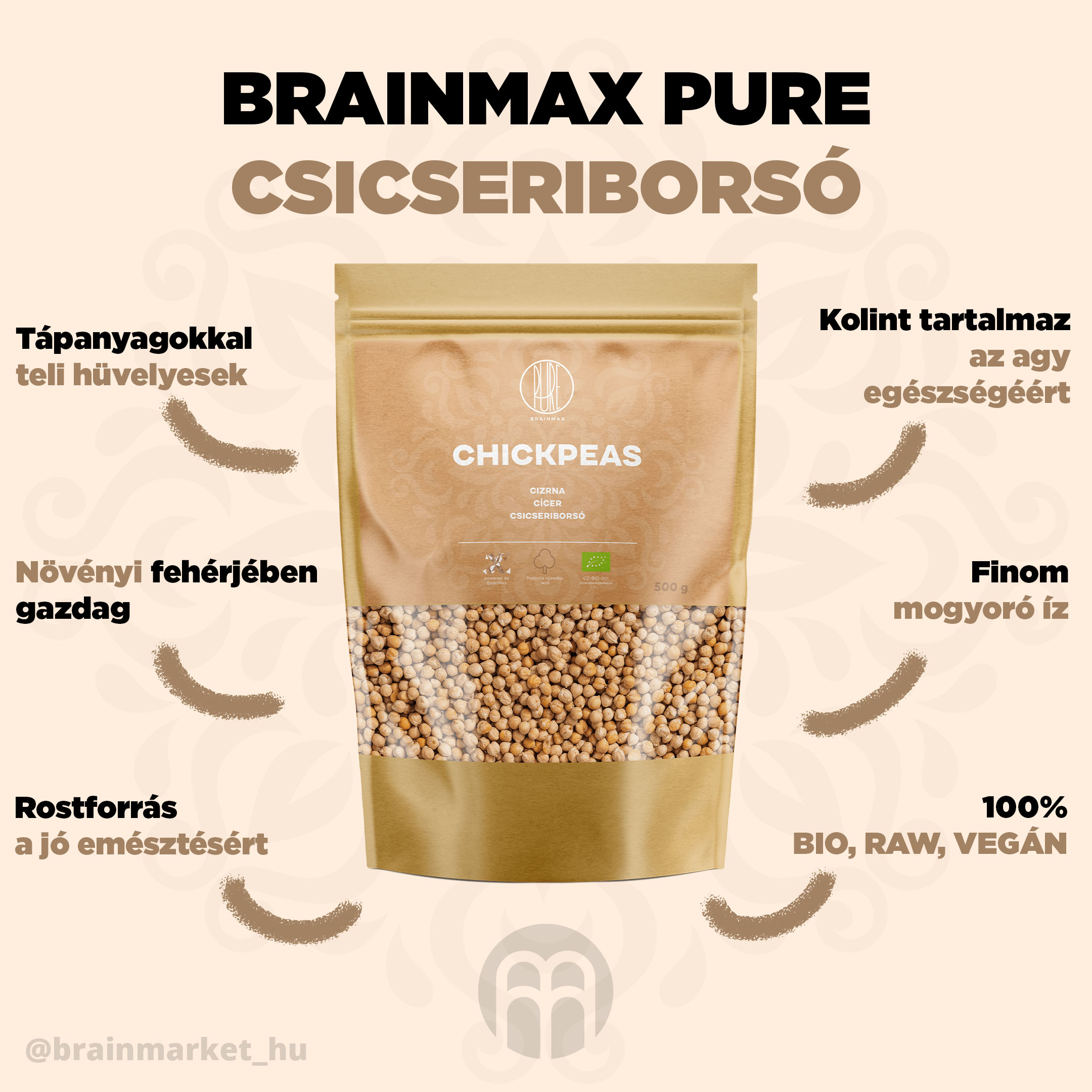 BrainMax Pure Cizrna, BIO, 500 g Obrázek